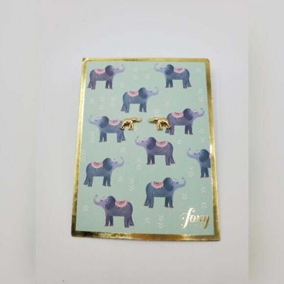 Foxy Originals - Adorable Dainty Elephant Earrings 14k gold plated - Picture 5 of 7